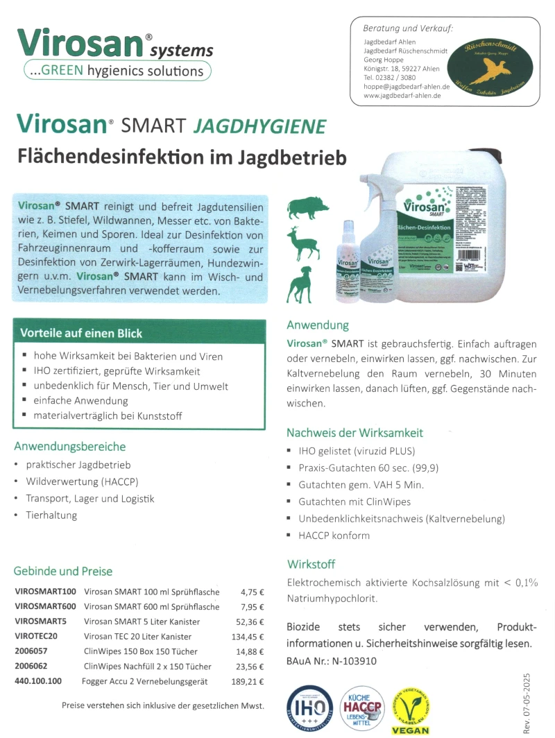 Virosan Desinfektion